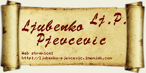 Ljubenko Pjevčević vizit kartica